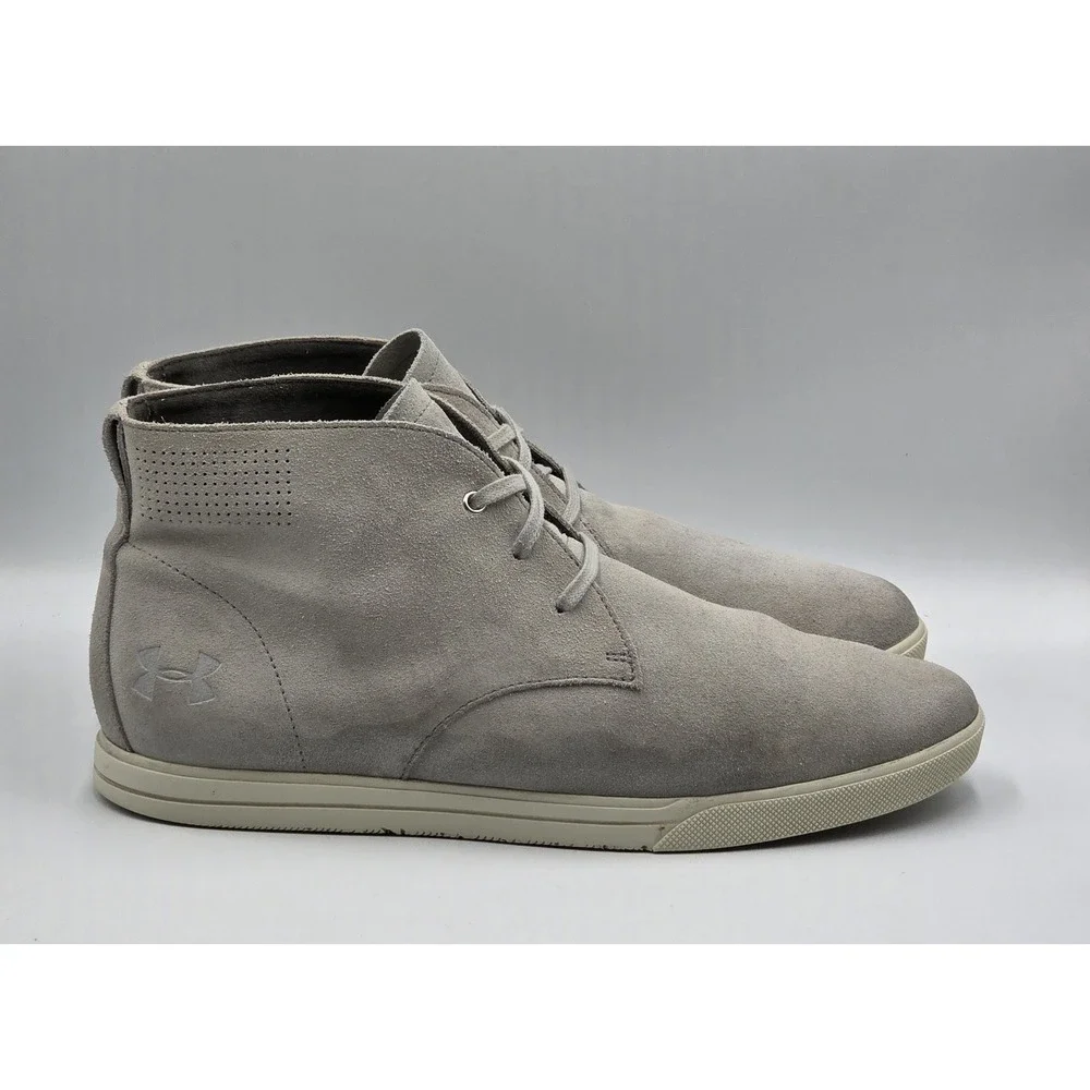 Under Armour UA Coast Suede Chukka Mens 11.5 Gray Casual‎ Mid Top Sneaker Boots